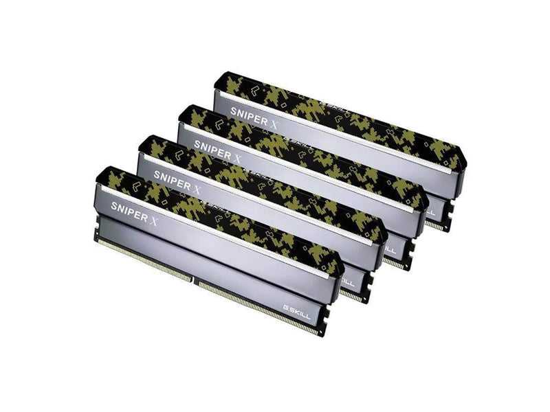G.Skill Sniper X DDR4-3200 - 32GB - CL16 - Quad Channel (4 pcs) - Intel XMP - Silber