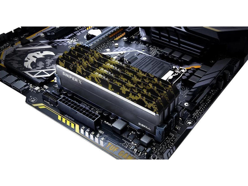 G.Skill Sniper X DDR4-3200 - 32GB - CL16 - Quad Channel (4 pcs) - Intel XMP - Silber