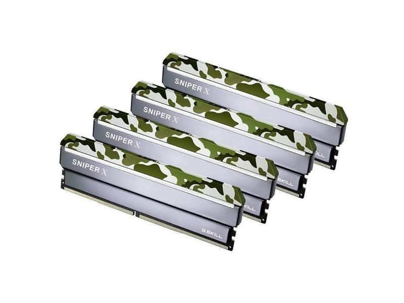 G.Skill Sniper X DDR4-3200 - 32GB - CL16 - Quad Channel (4 pcs) - Intel XMP - Silber