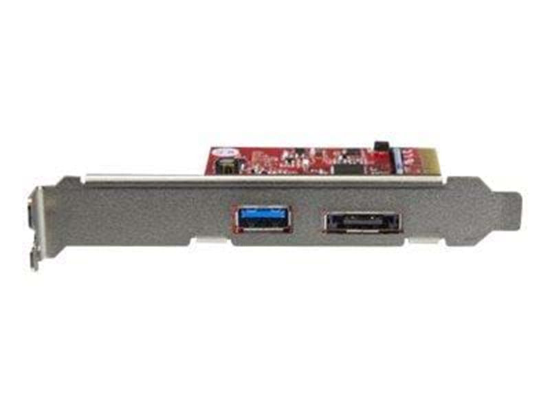 StarTech.com 2-Port USB 3.1 (10Gbps) and eSATA PCIe Card - 1x USB-A and 1x eSATA - USB-adapter