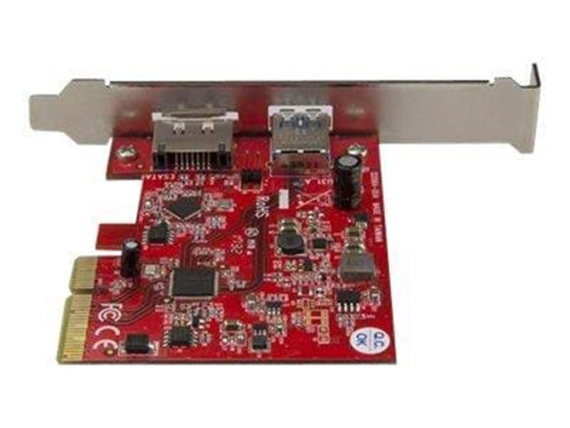 StarTech.com 2-Port USB 3.1 (10Gbps) and eSATA PCIe Card - 1x USB-A and 1x eSATA - USB-adapter