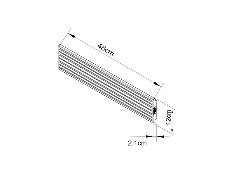 Multibrackets M Pro Series - Single Screen Rail 48cm Black 30 kg