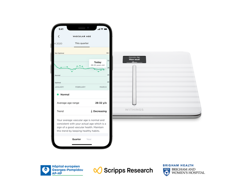 Withings Analysewaage Body Cardio V2 - White
