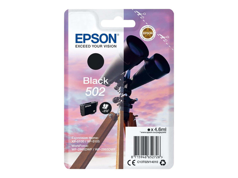 Epson 502 - sort - original - blækpatron - Tintenpatrone Schwarz