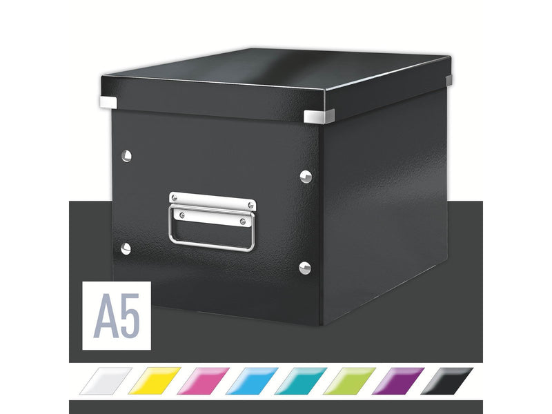 Leitz  Click & Store WOW Aufbewahrungs- und Transportbox Cube Mittel Schwarz