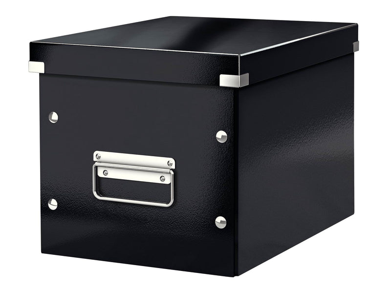 Leitz  Click & Store WOW Aufbewahrungs- und Transportbox Cube Mittel Schwarz