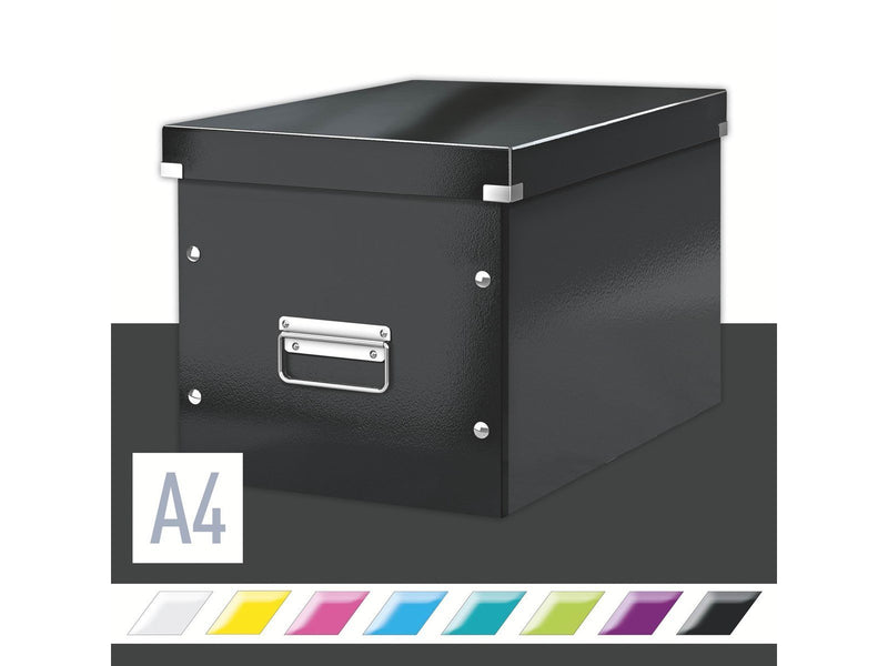 Leitz  Click & Store WOW Aufbewahrungs- und Transportbox Cube Groß Schwarz