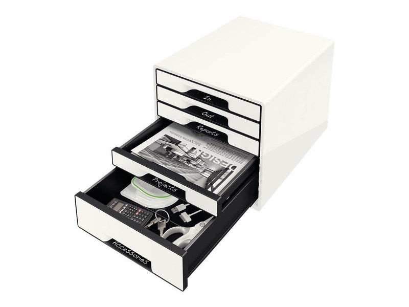 Leitz  WOW CUBE Schubladenbox Schwarz