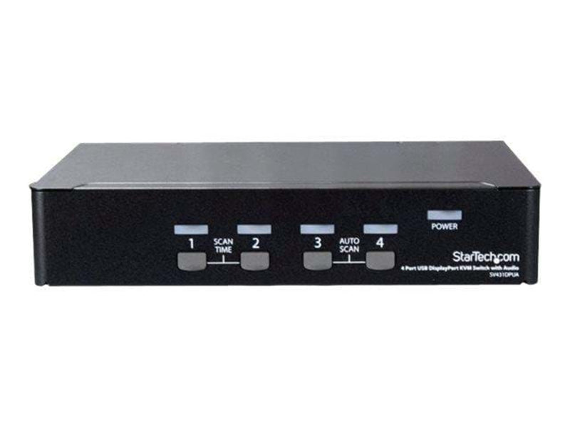 StarTech.com 4-Port DisplayPort KVM Switch - 4K 60Hz - KVM / audio-switch - 4 porte