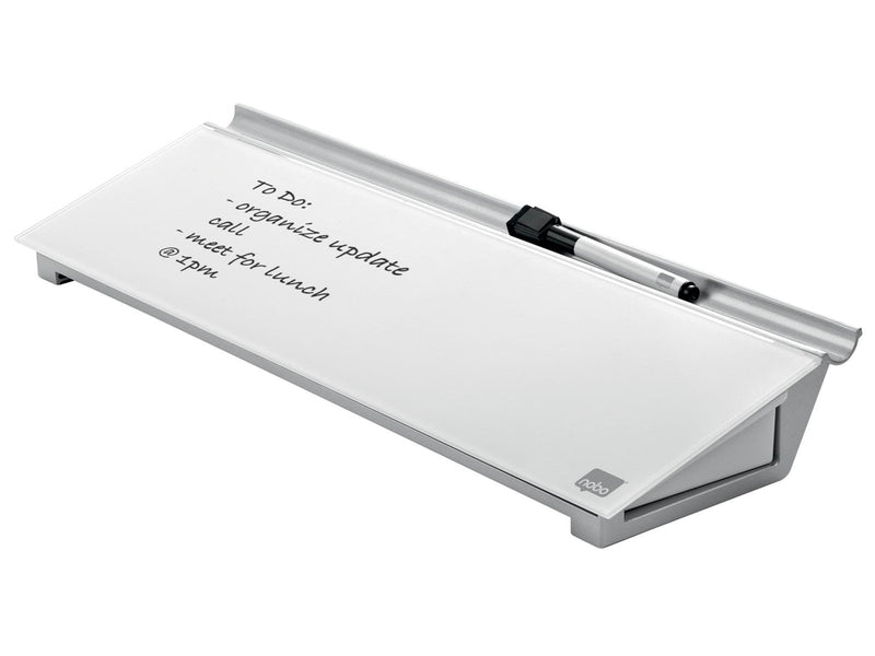 Nobo NOBO Schreibtisch-Whiteboard aus Glas, weiß