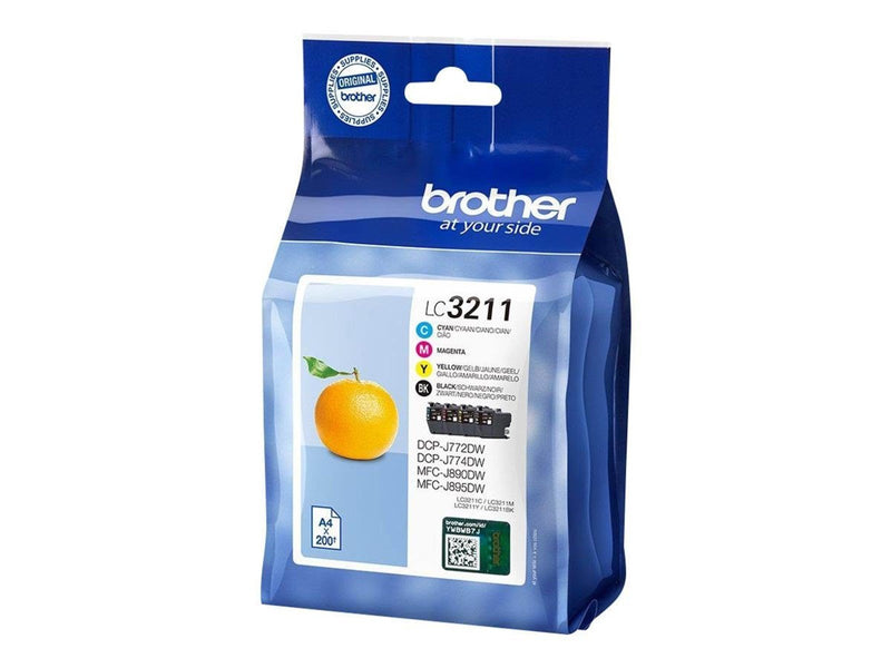 Brother LC3211VAL / LC 3211 Value Pack 4-Pack - Tintenpatrone Farbe ( Cyan, Magenta, Gelb)