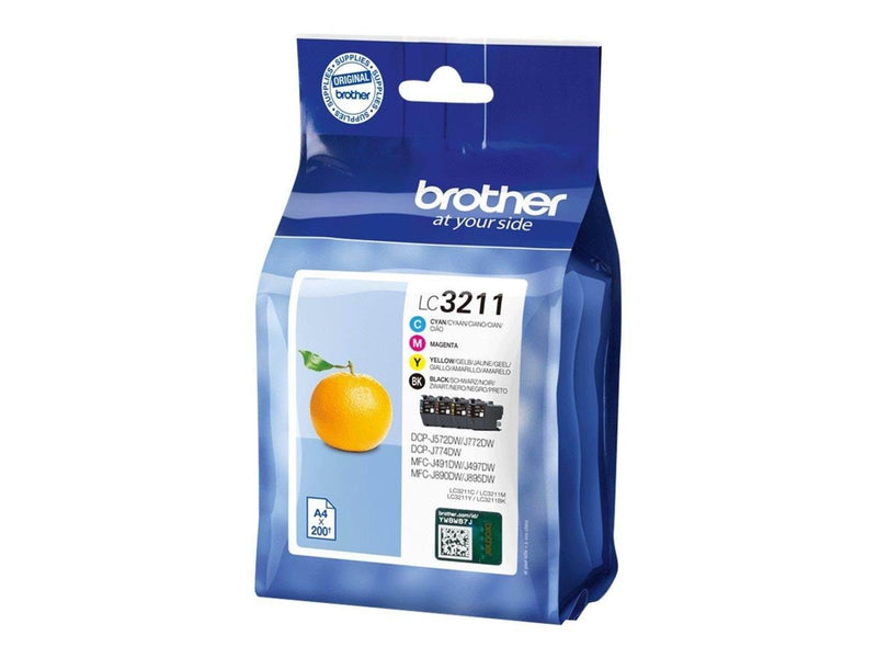 Brother LC3211VAL / LC 3211 Value Pack 4-Pack - Tintenpatrone Farbe ( Cyan, Magenta, Gelb)