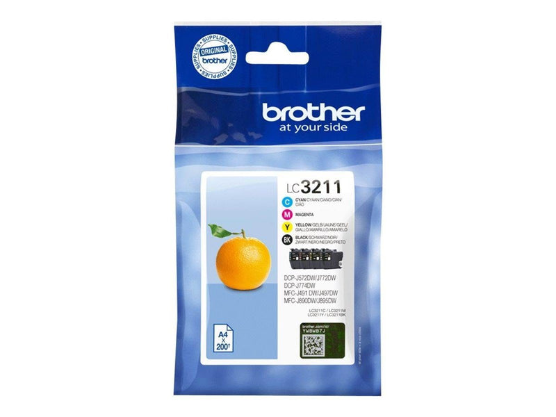 Brother LC3211VAL / LC 3211 Value Pack 4-Pack - Tintenpatrone Farbe ( Cyan, Magenta, Gelb)
