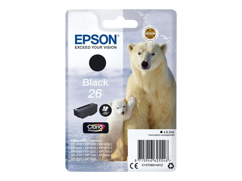 Epson 26 - sort - original - blækpatron - Tintenpatrone Schwarz