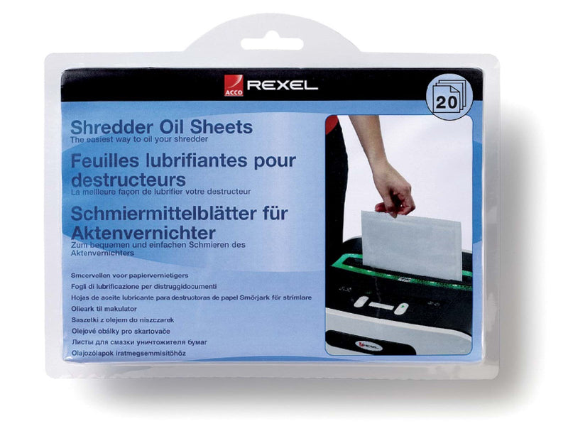 Rexel Ölblätter für Aktenvernichter, 20 Stück