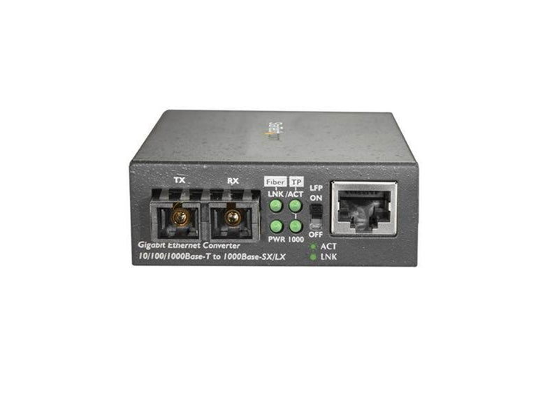 StarTech.com MCMGBSCMM055 Multimode (MM) SC Fiber Media Converter for 10/100/1000 Network - 550m Range - Gigabit Ethernet - 850n