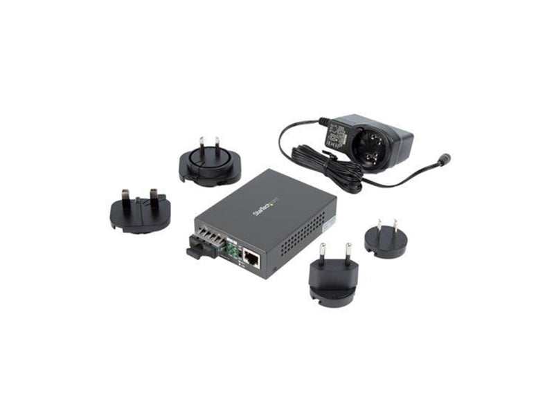 StarTech.com MCMGBSCMM055 Multimode (MM) SC Fiber Media Converter for 10/100/1000 Network - 550m Range - Gigabit Ethernet - 850n
