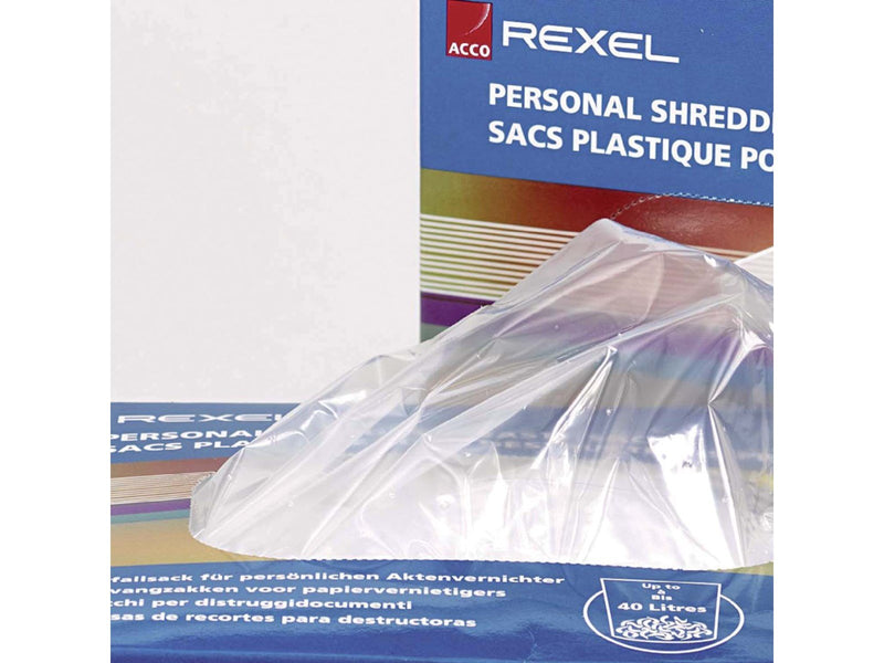 Rexel Plastikabfallsäcke AS1000 für Aktenvernichter für Großbüros, Kapazität 115 Liter