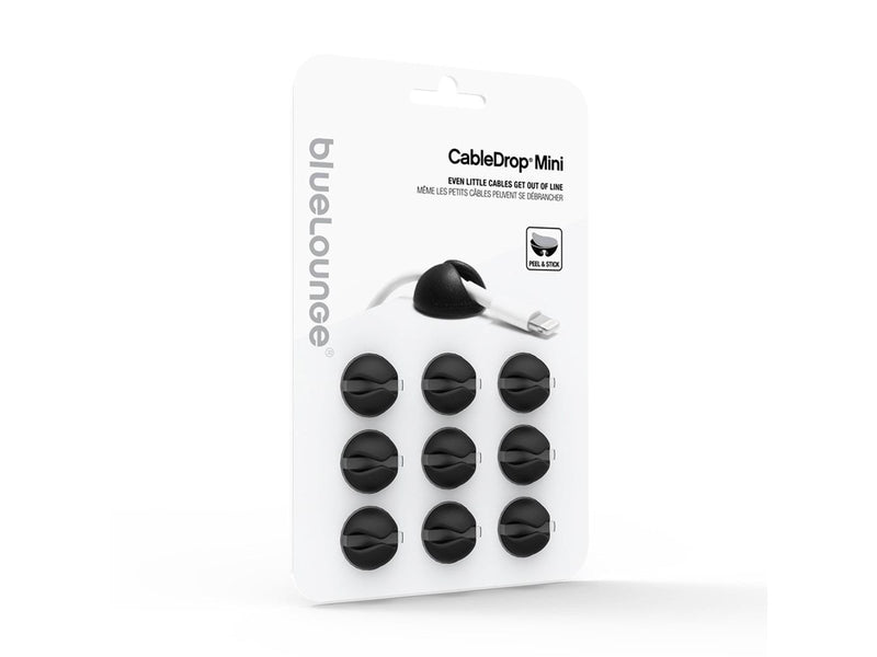 Bluelounge Design CableDrop mini - Black - 9-pack