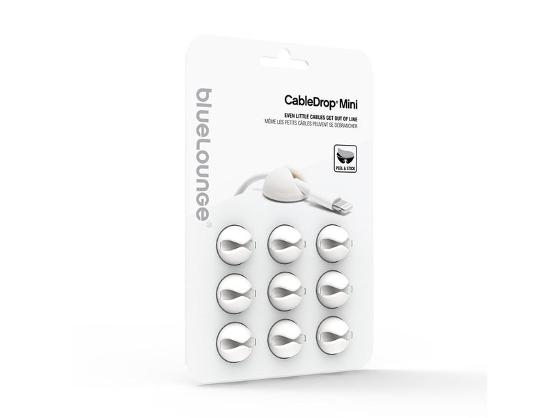 Bluelounge Design CableDrop mini - White - 9-pack