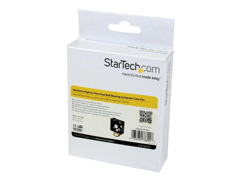 StarTech.com High Flow Case Fan with TX3 Connector - Gehäuselüfter - 92mm