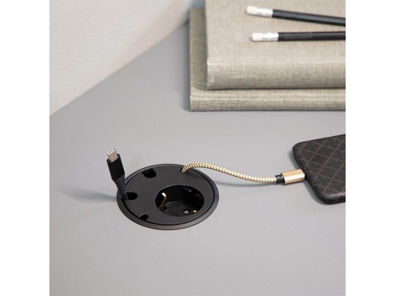 Forming Function Powerdot 10 | 1 socket type F | 4 cable grommet black (Previous PartID 935-PD10)