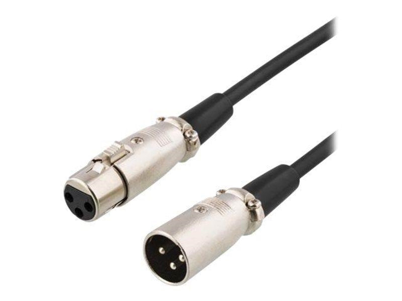 Deltaco XLR-lydkabel 3-pin han - 3-pin hun 15m