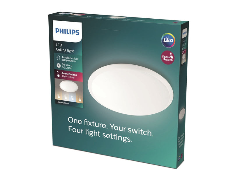 Philips Wawel deckenleuchte Ø380 mm, LED 20W, 2700/4000/6500K, weiß