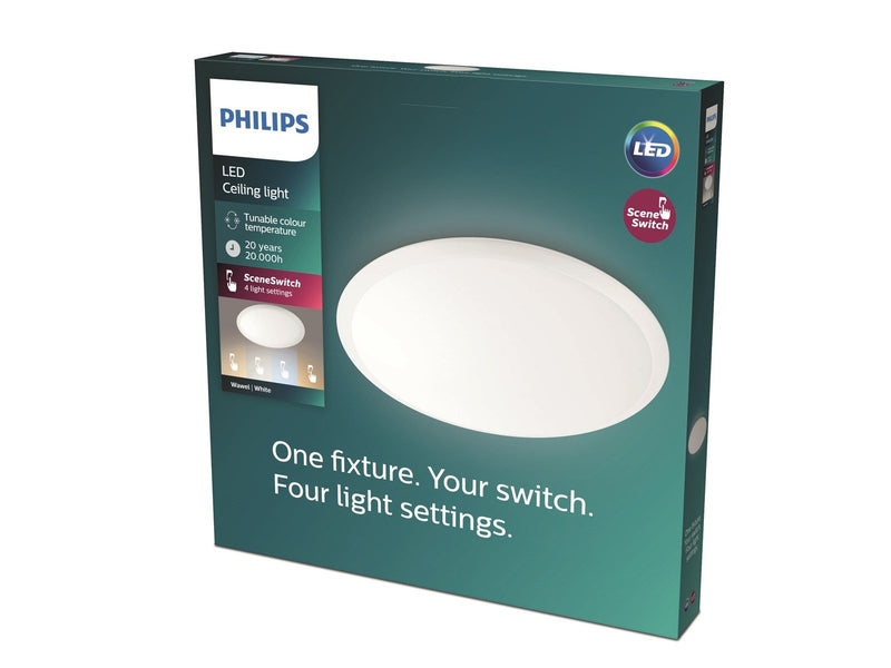 Philips Wawel deckenleuchte Ø480 mm, LED 36W, 2700/4000/6500K, weiß
