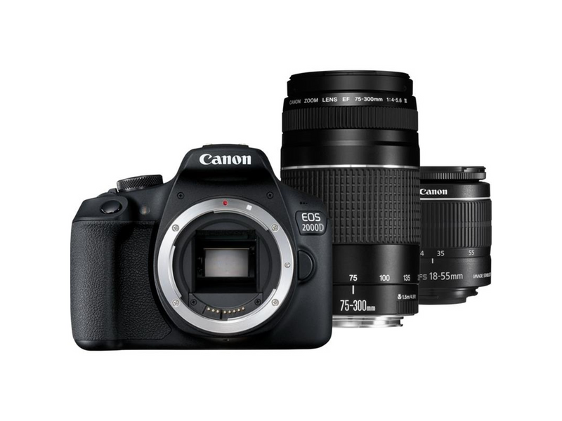 Canon EOS 2000D 18-55mm IS II + EF 75-300mm III