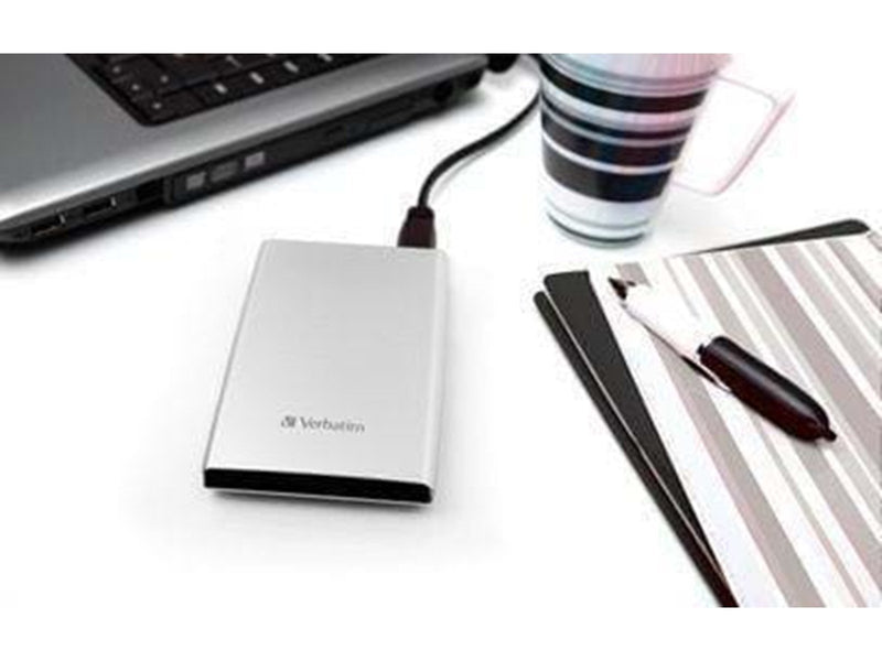 Verbatim Store'n'Go Portable - Extern Festplatte - 2TB - Silber