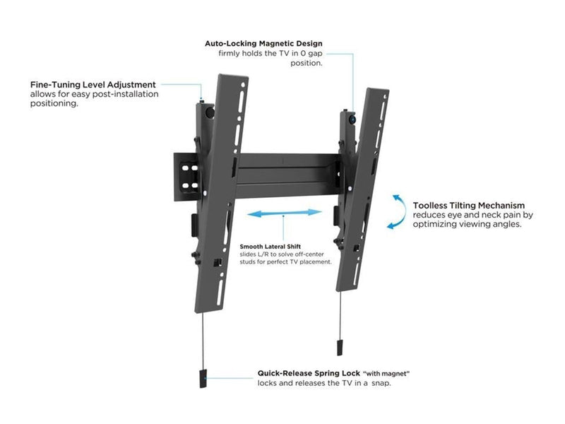 Multibrackets M VESA Wallmount Super Slim Tilt 400 MAX 35 kg 55" 100 x 100 mm