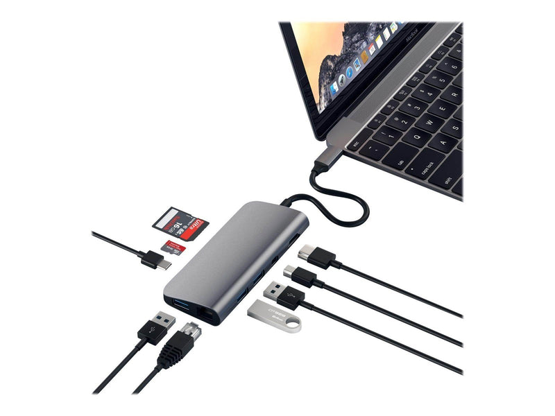 Satechi Aluminum Type-C Multimedia Adapter Dock - Space Grey