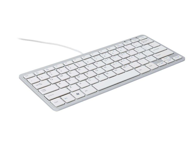 R-Go Tools R-Go Compact Tastatur AZERTY (BE) hvid kablet - Tastaturen - Weiss