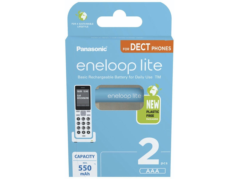 Panasonic eneloop lite DECT BK-4LCCE battery - 2 x AAA - NiMH
