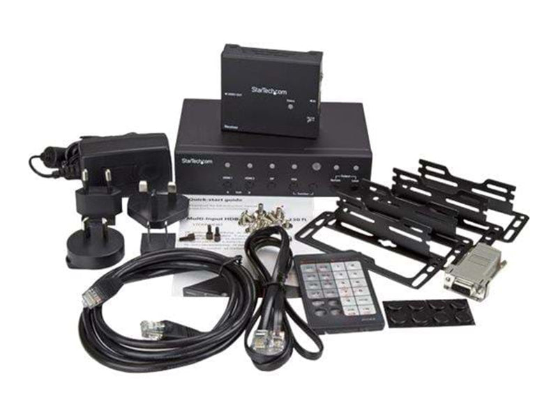 StarTech.com VGA DisplayPort and HDMI Over CAT5 HDBaseT Extender Switch - video/audio extender - HDMI