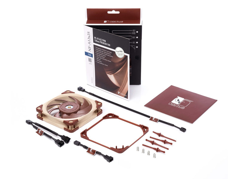 Noctua NF-A12x25 PWM - Gehäuselüfter - 120mm - Braun - 22 dBA