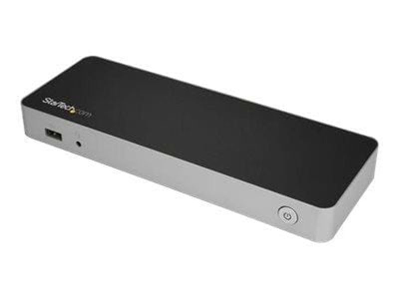 StarTech.com USB-C Dual-4K Monitor Docking Station for Laptops - 60W USB Power Delivery - SD Card Reader - docking station