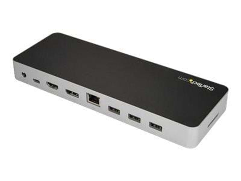 StarTech.com USB-C Dual-4K Monitor Docking Station for Laptops - 60W USB Power Delivery - SD Card Reader - docking station