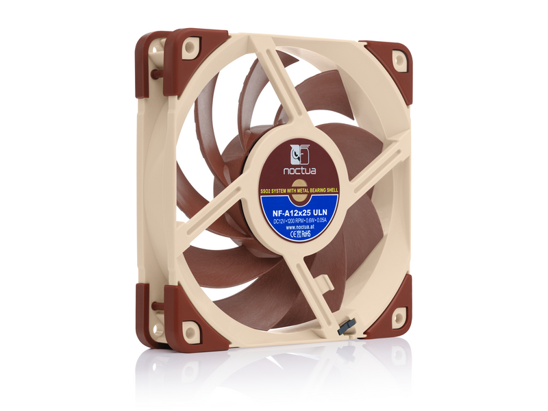 Noctua NF-A12x25 ULN - Gehäuselüfter - 120mm - Braun - 12 dBA