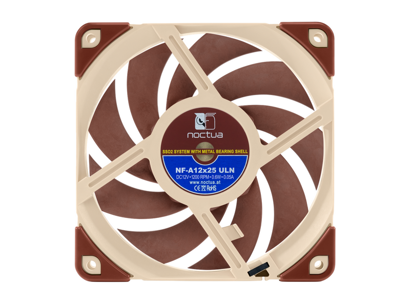 Noctua NF-A12x25 ULN - Gehäuselüfter - 120mm - Braun - 12 dBA