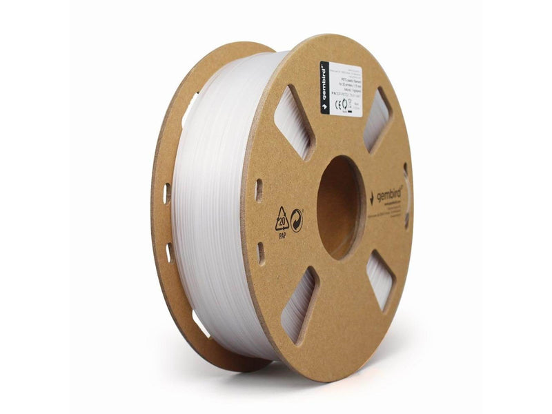 Gembird PETG (PET, PETT) filament - White - 1.75mm ø - 1 kg