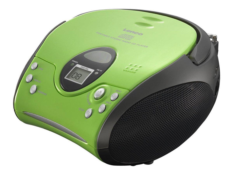 Lenco SCD-24 portable FM radio/CD player - Green/Black - FM - Stereo - Grün