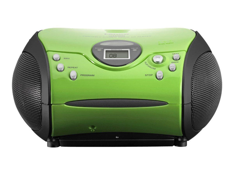 Lenco SCD-24 portable FM radio/CD player - Green/Black - FM - Stereo - Grün