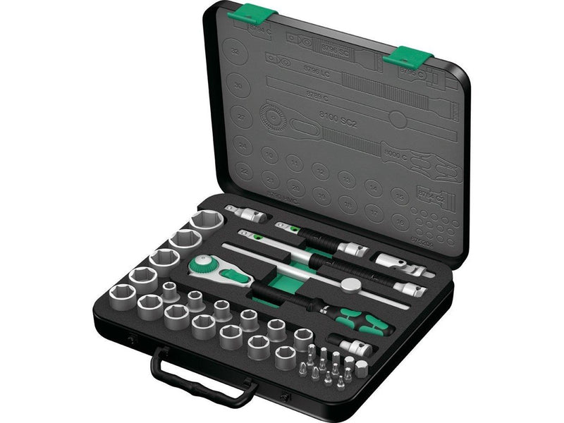 Wera 8100 SC 2 Zyklop Speed-Knarrensatz, 1/2"-Antrieb, metrisch, 37-teilig