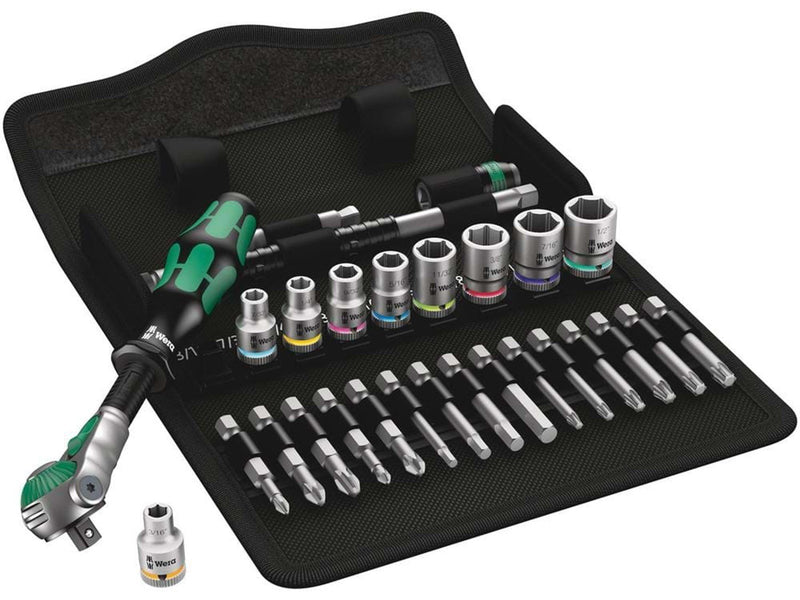 Wera 8100 SA 9 Zyklop Speed-Knarrensatz, 1/4"-Antrieb, zöllig, 28-teilig
