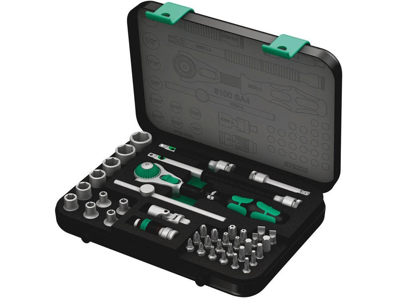 Wera 8100 SA 4 Zyklop Speed-Knarrensatz, 1/4"-Antrieb, zöllig, 41-teilig