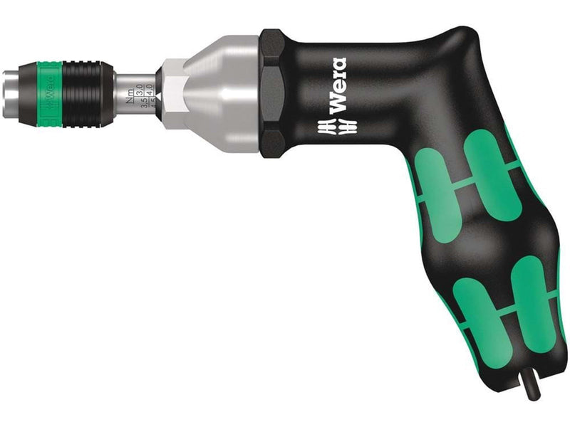 Wera 7442 Kraftform Pistolengriff, einstellbare Drehmomentschraubendreher mit Rapidaptor Schnellwechselfutter, 1/4 Zoll, 3,0 - 6