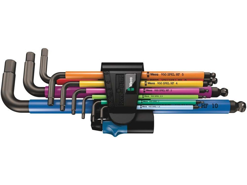 Wera 950 SPKL/9 SM HF Multicolour Winkelschlüsselsatz, metrisch, BlackLaser, mit Haltefunktion, 9-teilig