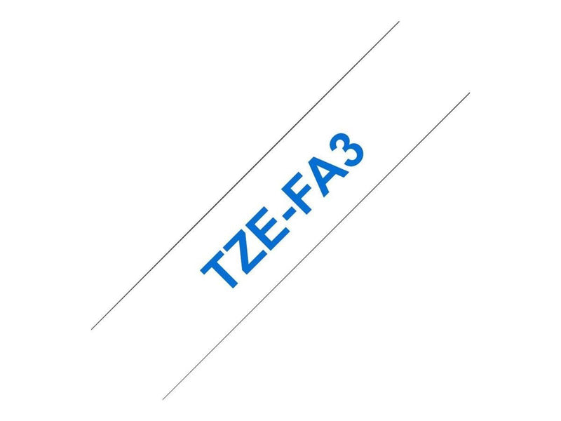 Brother TZFA3 - Navy Blue On White - Roll (1.2 cm x 3 m)
